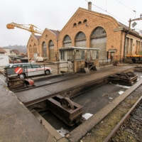 © Roman Müller
Der ehemalige Werkstättentrakt ist aktuell an die Sersa vermietet, geschichtlich aber nichtsdestotrotz ein sehr interessanter Bau. ehemalige Werkstättentrakt BLS