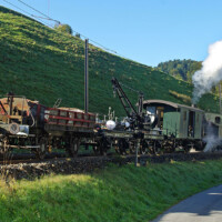 © Werner Hardmeier
historischer DVZO-Bauzug in Bauma... historischer DVZO-Bauzug