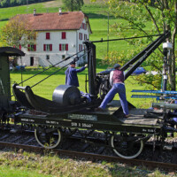 © Werner Hardmeier
Ablad der Hippschen Wendescheibe beim Bahnübergang Neuthal Hippschen Wendescheibe abladen