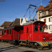 © Peter Hürzeler
Der Te 2/2 504 abfahrbereit in Tavannes. Te 2/2 504