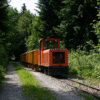 © Peter Hürzeler
Kurz vor der Ziegelei wird auch noch ein kleines Wäldchen duchquert Feldbahn