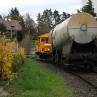 © Peter Hürzeler
Kurz vor den Übergabegleisen zur SBB. Akku-Lock