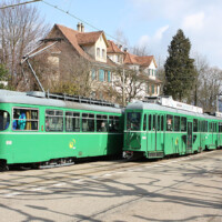 Sonderfahrt der SGEG mit BVB Be 4/6 von Basel nach Rodersdorf Extratram Be 4/6