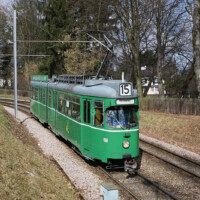© Peter Hürzeler
Langsam fährt der Be 4/6 650 durch die steile Passage bei der Wolfsschlucht. Wolfsschlucht