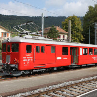 © Peter Hürzeler
Die L'Etincelante im Bahnhof von Travers. L'Etincelante