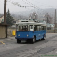 © Peter Hürzeler
In Lutry warten wir die Überholung eines Fahrplanmässigen Kurses ab SGEG GV