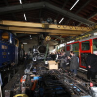 © Peter Hürzeler Arbeiten an den Dampfloks HG 3/4 1, HG 2/3 6, HG 3/4 4 und Tmh 985 SGEG GV 2014 HG 3/4