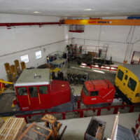 © Peter Hürzeler Bereit für die neue Saison sind der Tm 506, die Draisine Xmh 4961 und der Tm 91 Tm 506 - Xmh 4961 - Tm 91